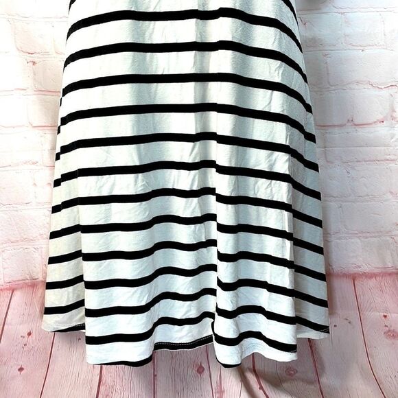 Bellamie-Off shoulder striped tent stretchy mini dress pockets - Picture 4 of 10